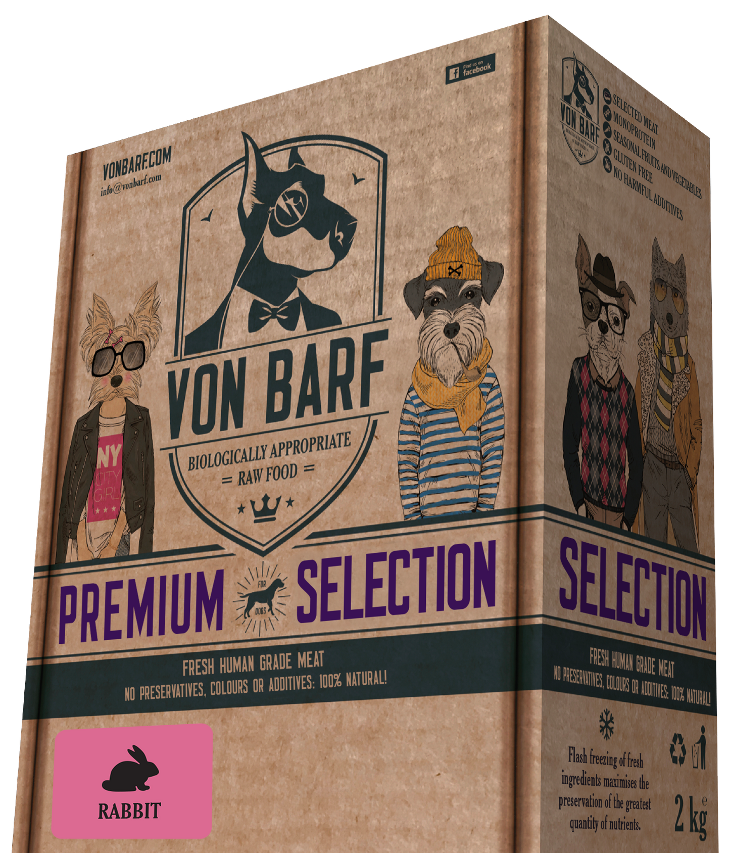 VON BARF PREMIUM SELECTION RABBIT 250 8X250 GR 2KG